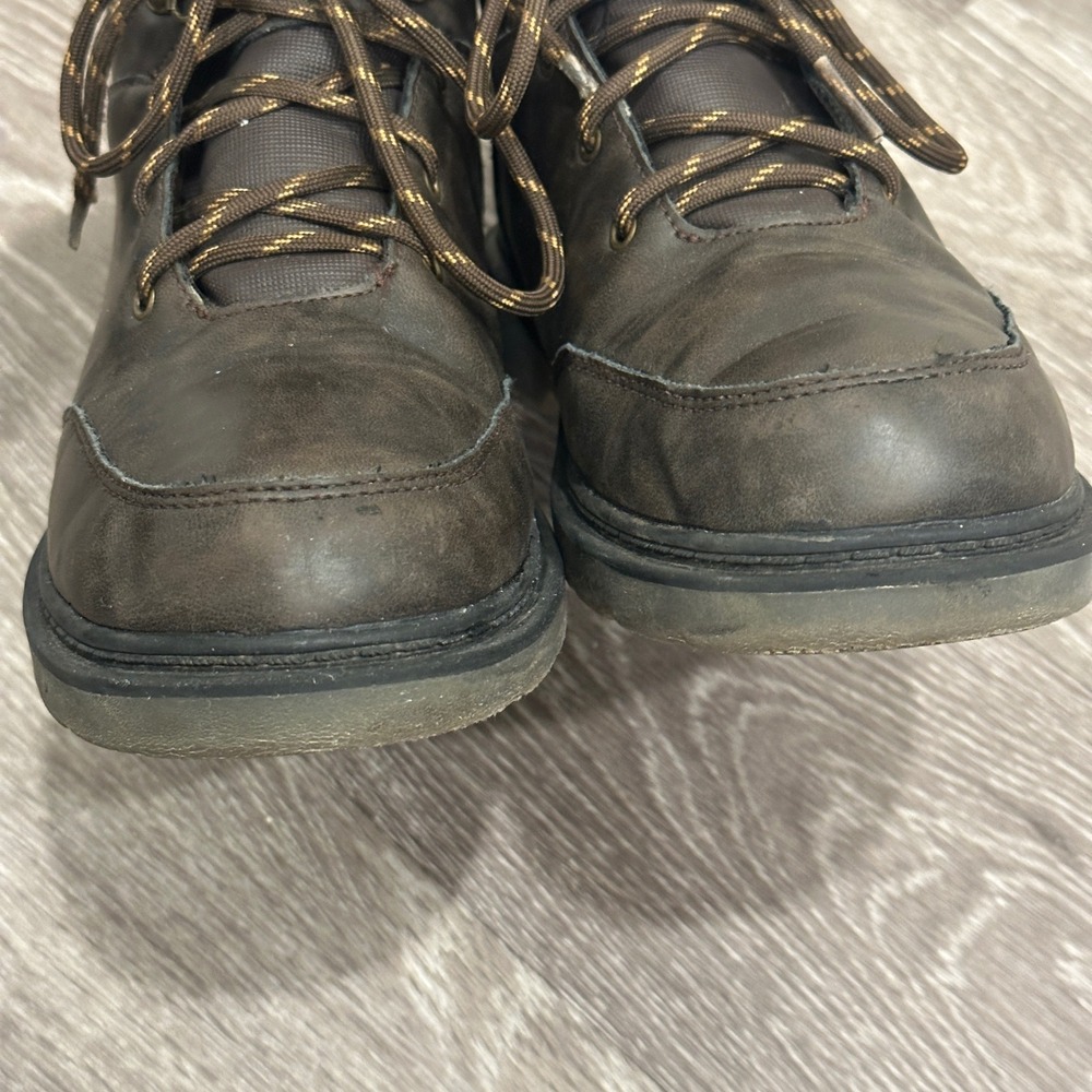 Skechers Skech-Tex Waterproof Boots Brown Ankle Hiking Workwear Utility M6‎ W7.5 - Picture 3 of 9